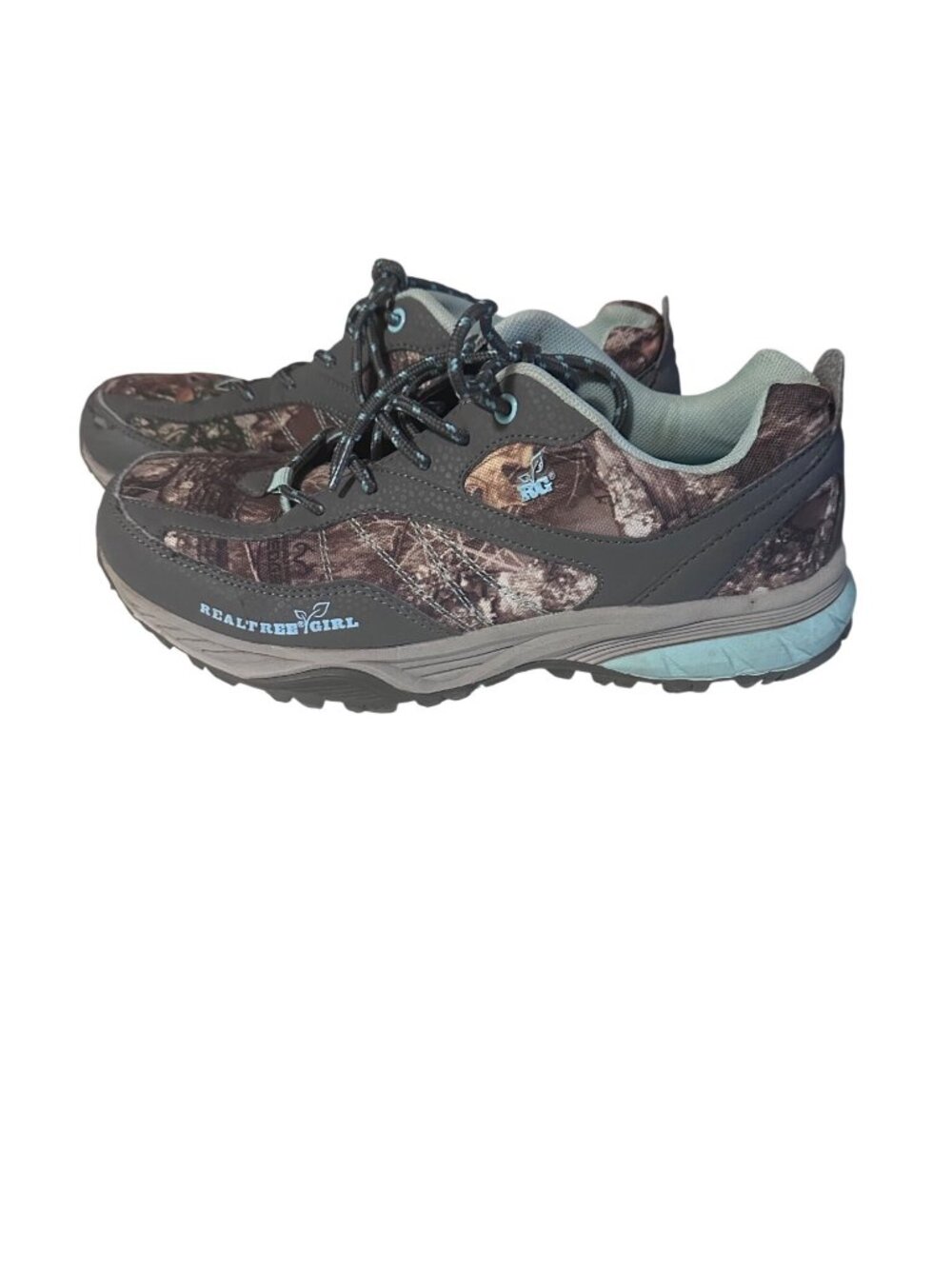 Realtree girl gray blue and camo sneakers MsTrail size 9